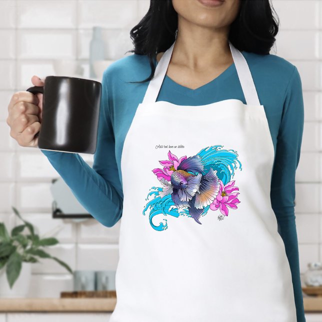 Siamese Fighting Fish Floral Schürze (Von Creator hochgeladen)
