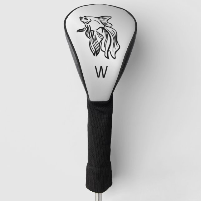 Siamese Fighting Fish Initialed Golf Headcover (Vorderseite)