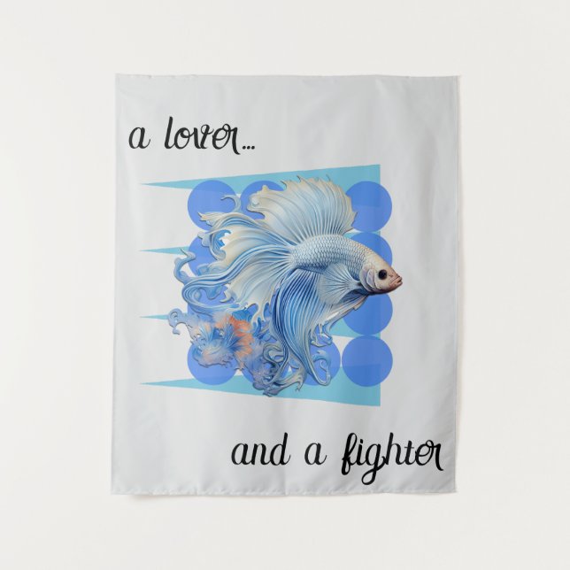 "Siamese Fighting Fish" Wandteppich (Vorderseite)