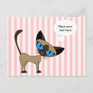 Siamese Hello Postcard - Passen Sie sie an! Postkarte
