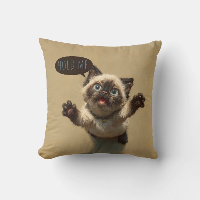 (Siamese) "Hold Me" Emotional Support Kissen (Vorderseite)