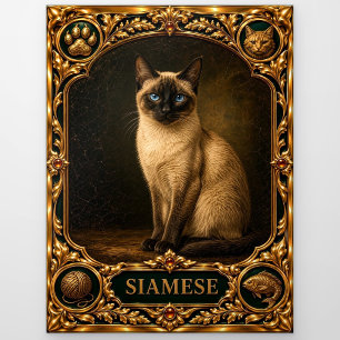 Siamese, Juwelen-Erbstück-Kunst Postkarte