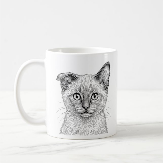 Siamese-Kätzchen-Kaffeetasse Kaffeetasse (Links)
