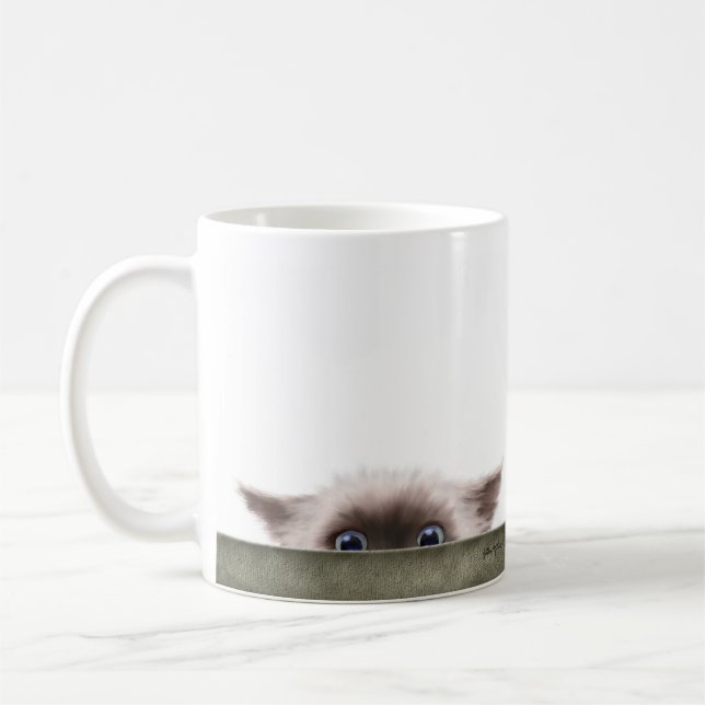 Siamese-Kätzchen verfolgt dich Cartoon Kaffeetasse (Links)