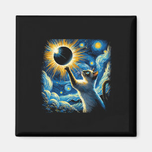 Siamese Katze 2024 Van Gogh Starry Night Siamese K Magnet