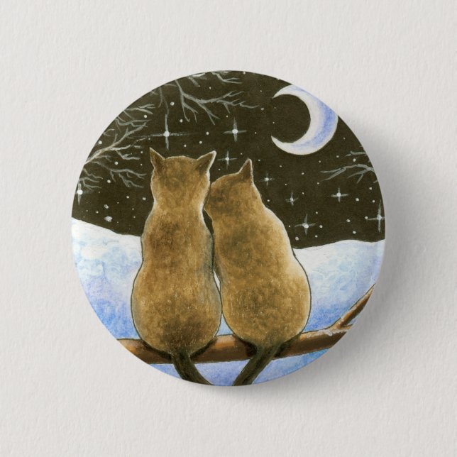 Siamese Katze 584 Button (Vorderseite)
