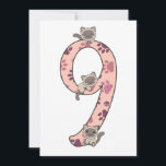 Siamese Katze 9. Geburtstag für Kinder Katzen Einl Einladung<br><div class="desc">Die siamesische Katze zum neunten Geburtstag. Für jedes Kind,  das neun Jahre alt wird. Niedliche Katzen für Kinder 9. Geburtstag. Die Katzen klettern mit Katzen auf die Nummer neun.</div>