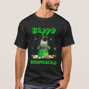 Siamese Katze Catrick Irisches Kleeblatt Kätzchen T-Shirt