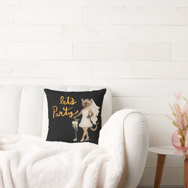 Siamese Katze für Brautparty Golfer Kissen (Liege)