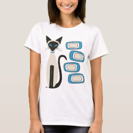 Siamese Katze mit Blue Oblongs aus dem Mittelalter T-Shirt