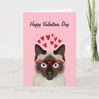 Siamese Katze - niedliche Valentine Liebe Karte