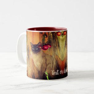 Siamese Katze Personalisiert Zweifarbige Tasse