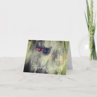 Siamese Katze schwarz-weiß Dankeschön Karte