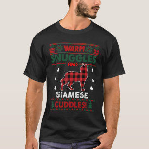 Siamese Katze Süße Katze Xmas Hässlicher Weihnach T-Shirt