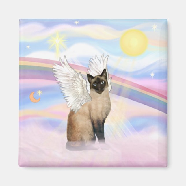 Siamese Katze - Wolken Magnet (Vorne)