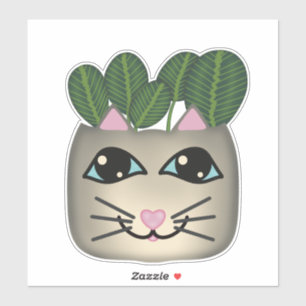 Siamese Katzengebet Pflanze Planter Sticker