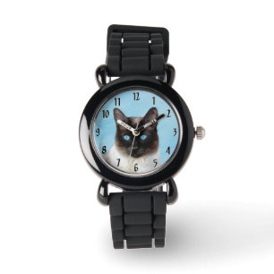 Siamese Katzenmalerei - Niedliche Original Katzenk Armbanduhr