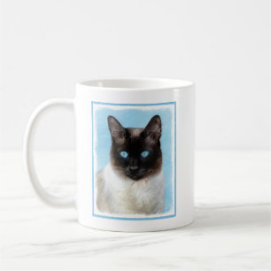Siamese Katzenmalerei - Niedliche Original Katzenk Kaffeetasse
