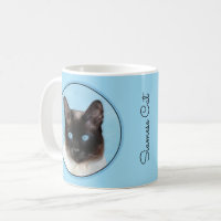 Siamese Katzenmalerei - Niedliche Original Katzenk