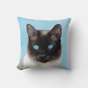 Siamese Katzenmalerei - Niedliche Original Katzenk Kissen