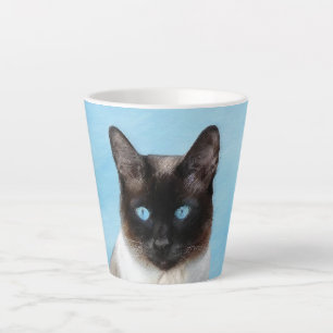 Siamese Katzenmalerei - Niedliche Original Katzenk Milchtasse