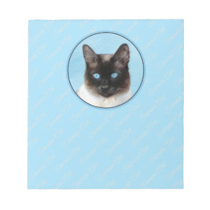 Siamese Katzenmalerei - Niedliche Original Katzenk Notizblock