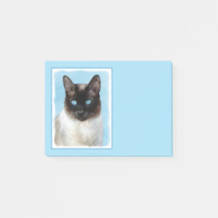 Siamese Katzenmalerei - Niedliche Original Katzenk Post-it Klebezettel