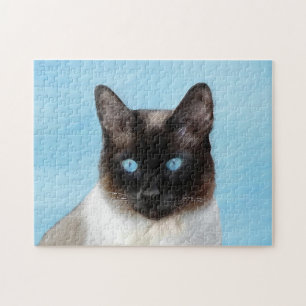 Siamese Katzenmalerei - Niedliche Original Katzenk Puzzle