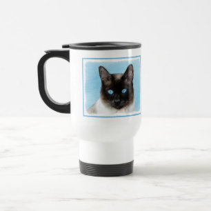 Siamese Katzenmalerei - Niedliche Original Katzenk Reisebecher