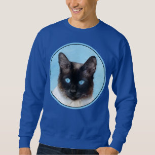 Siamese Katzenmalerei - Niedliche Original Katzenk Sweatshirt