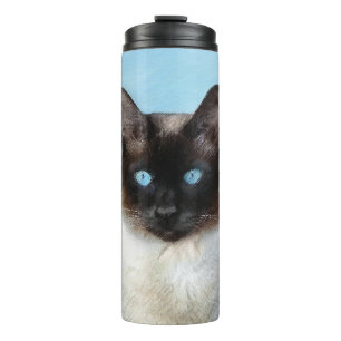 Siamese Katzenmalerei - Niedliche Original Katzenk Thermosbecher