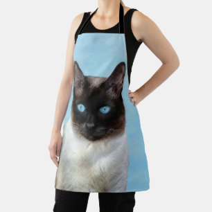 Siamese Katzenmalerei Original Tierart Schürze