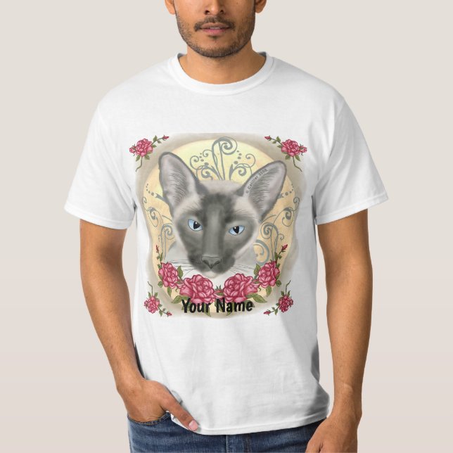 Siamese Katzenrosen  T-Shirt (Vorderseite)