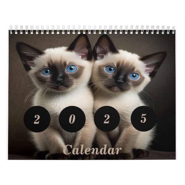 Siamese Kitte Custom Calendar for Cat Lovers Kalender (Titelbild)