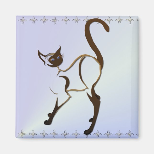 Siamese Kitty Magnet (Vorne)