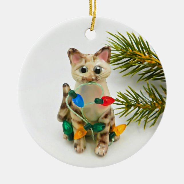  Siamese Lynx Point Cat Ornament (Vorne)