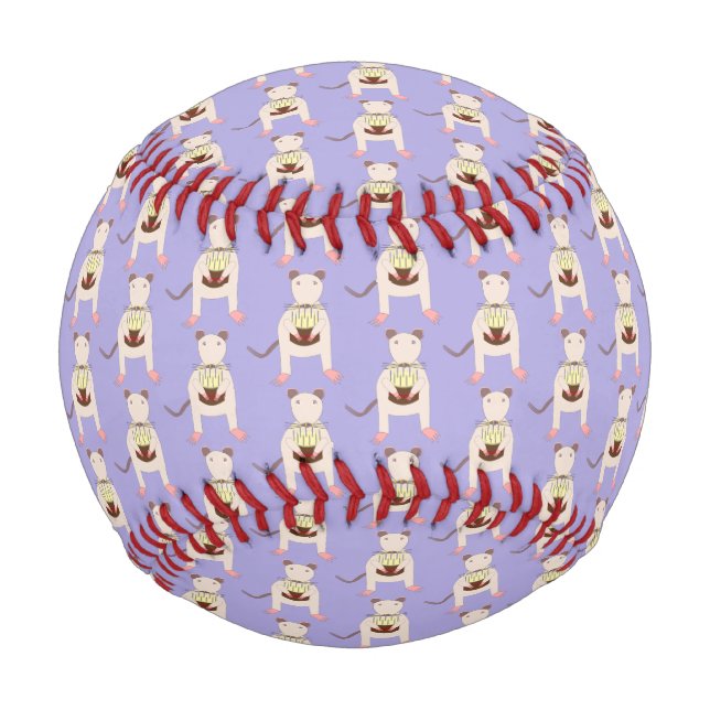 Siamese mit Birthday Cake Gemustert Baseball (Vorderseite)