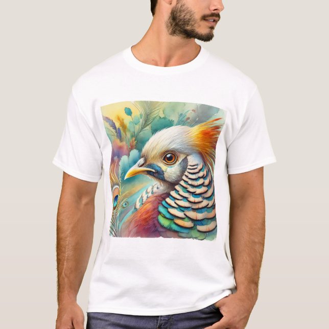 Siamese Pheasant 230824AREF115 - Watercolor T-Shirt (Vorderseite)