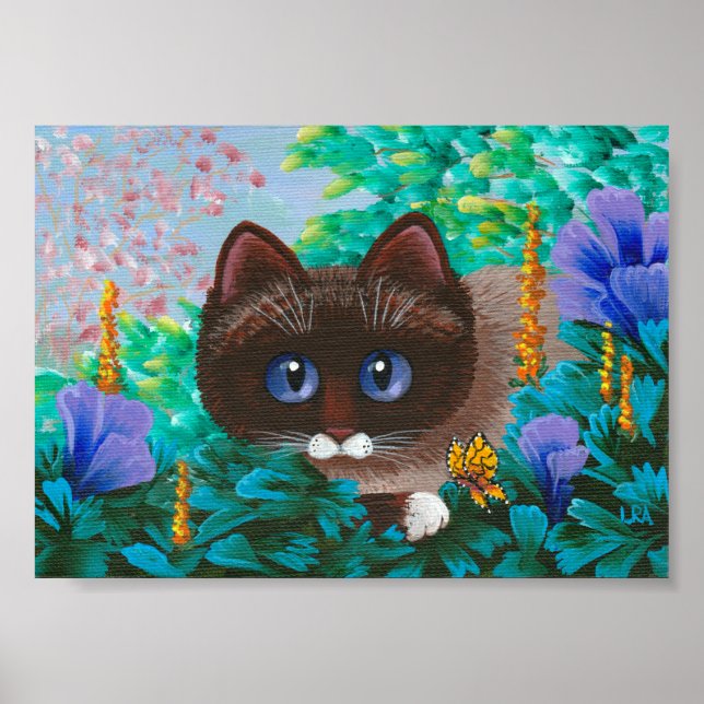 Siamese Ragdoll Burmese Summer Cat Poster (Vorne)