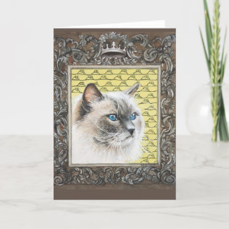 Siamese/Ragdoll/Himalaya Cat Greeting Card Karte