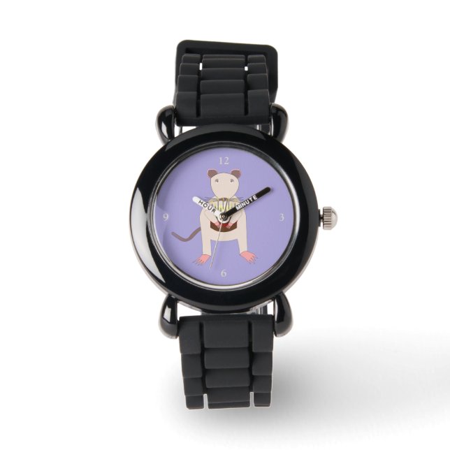 Siamese Rat mit Birthday Cake Armbanduhr (Vorderseite)