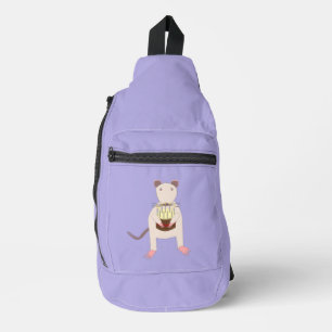 Siamese Rat mit Birthday Cake Crossbody Bag