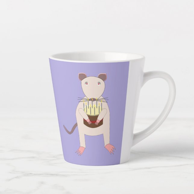 Siamese Rat mit Birthday Cake Milchtasse (Rechts)
