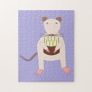 Siamese Rat mit Birthday Cake Puzzle