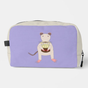 Siamese Rat mit Birthday Cake Waschbeutel