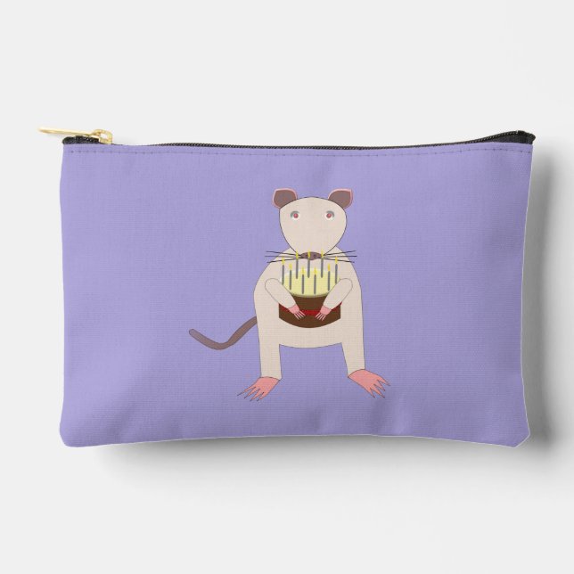 Siamese Rat mit Birthday Cake Zubehörtasche (Vorderseite)