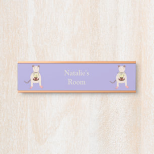 Siamese Rat mit Geburtstagskuchen Custom Türschild