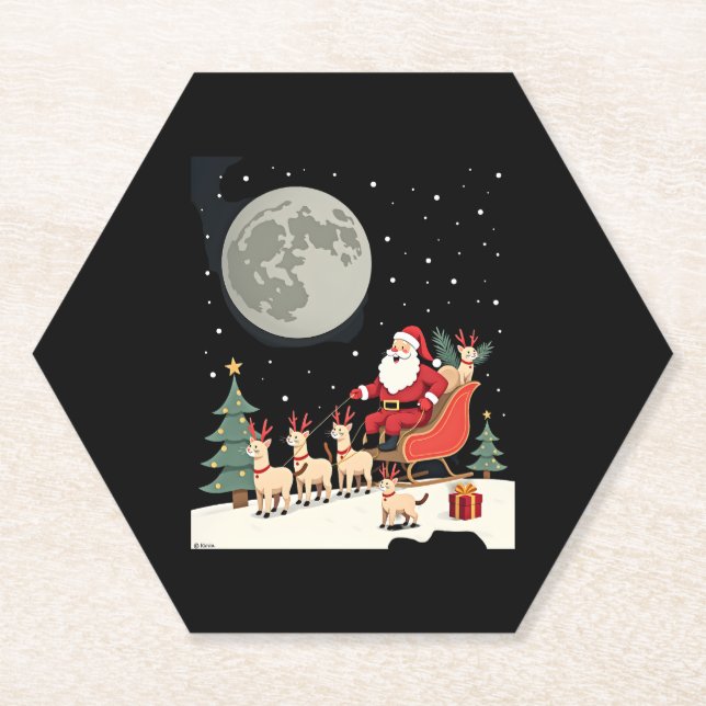 Siamese Reindeer Christmas Siamese Cat Lover Gifts Untersetzer (Vorderseite)