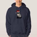 Siamese Santa Clause - Funny Christmas Kitty Cat Hoodie<br><div class="desc">Die lustige siamesische Katze trägt einen Weihnachtshut. Dieses verärgerte Kätzchen sagt Bah Humbug, einen lächerlichen Hut zu tragen. Ein humorvolles Ferien-Sweatshirt, das in vielen Shirt-Stilen, einschließlich langärmeliger Shirts und Hunden, erhältlich ist. Tragen Sie diesen lustigen Weihnachtspulli zu Ihrer nächsten Feier. Ein niedliches Weihnachtsgeschenk für Katzenliebhaber. Besuchen Sie Jenn’s Doodle World...</div>