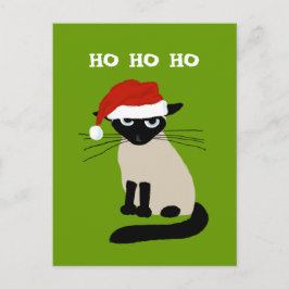 Siamese Santa Clause - Funny Kitty Cat Weihnachten